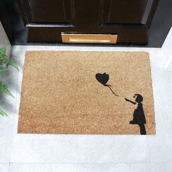 Kokosšķiedras kājslauķis 40x60 cm Girl With a Ballon – Artsy Doormats-image-2
