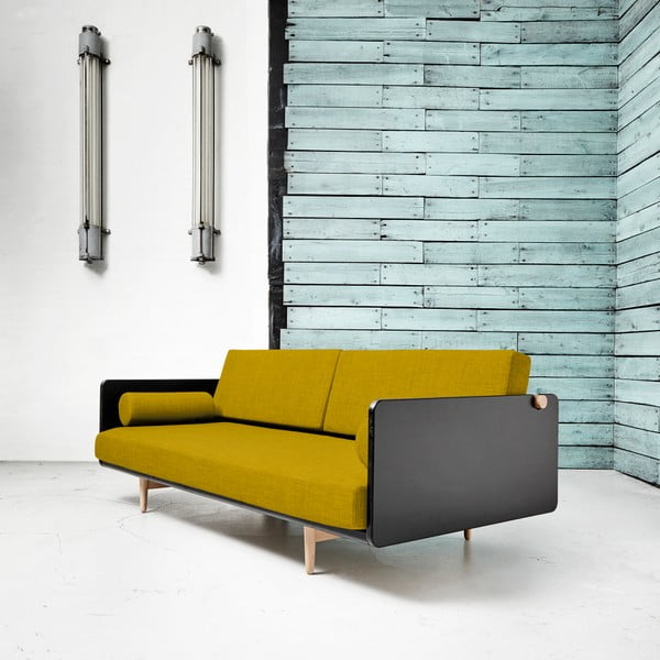 Maināms dīvāns Karup Deva Black/Raw Oak/Amarillo-image-2