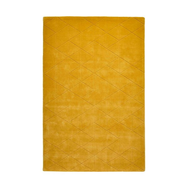 Sinepju dzeltens vilnas paklājs Think Rugs Kasbah, 120 x 170 cm