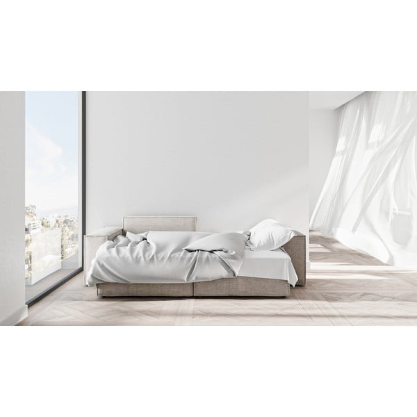 Pelēks/bēšs salokāms stūra dīvāns (ar maināmu stūri) Melow – Ghado-image-4