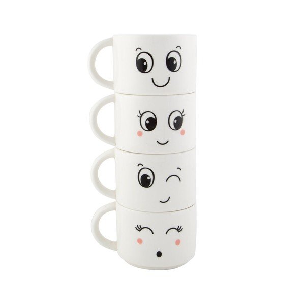 4 krūzīšu komplekts Sass & Belle Fun Faces-image-1