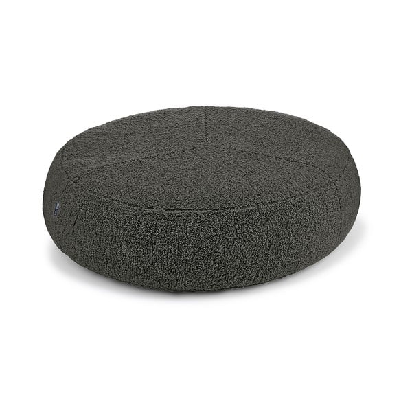 Tumši pelēka buklē mājdzīvnieku gulta suņiem ø 70 cm Senso Pouffe Graphite S/M – MiaCara