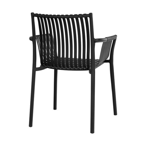 Melni plastmasas dārza krēsli (2 gab.) Tulsa – House Nordic-image-4