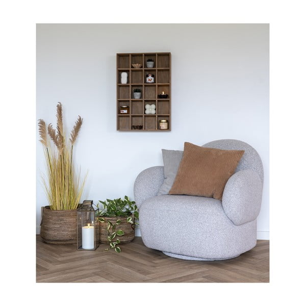 Gaiši pelēks atpūtas krēsls no buklē auduma Messina – House Nordic-image-3