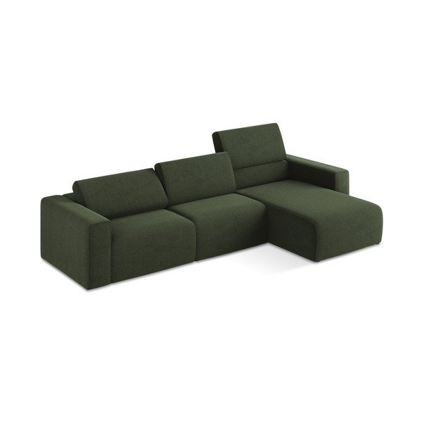 Zaļš modulārais stūra dīvāns (ar labo stūri) Kalea – Makamii-image-1