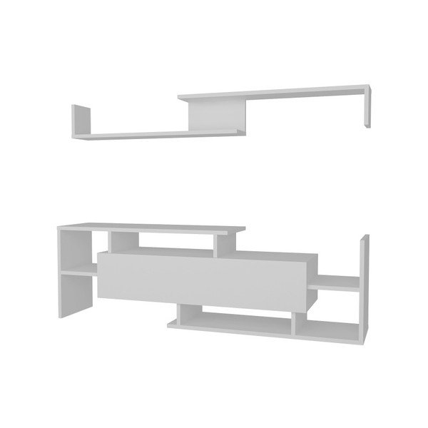 Balts TV plauktu komplekts 154x42 cm Dream – Kalune Design-image-1