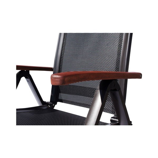 Melns metāla dārza atpūtas krēsls Ass Comfort – Sun Garden-image-1