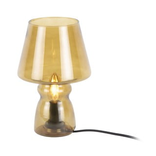 Dzeltena stikla galda lampa Leitmotiv Glass, augstums 25 cm