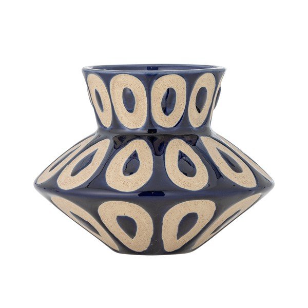 Zila akmensmasas rokām darināta vāze (augstums 12 cm) Bashir – Bloomingville