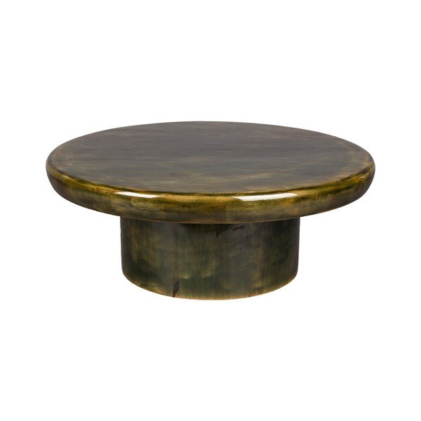 Zaļš mango masīvkoka apaļš žurnālgaldiņš ø 60 cm Mush – Dutchbone