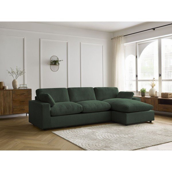 Zaļš velveta stūra dīvāns Belair – Bobochic Paris-image-1