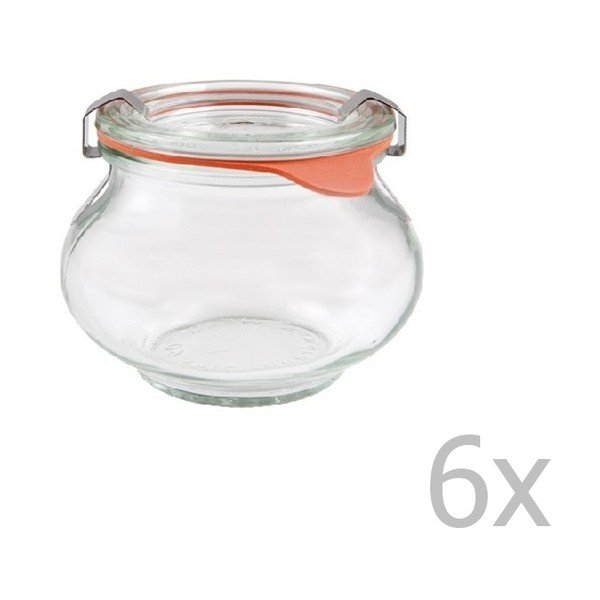 6 dekoratīvo burku komplekts Weck Schmuck, 560 ml