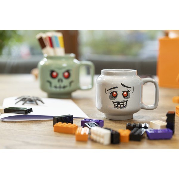 Pelēka keramikas bērnu krūze latte kafijai 255 ml Zombie – LEGO®-image-1