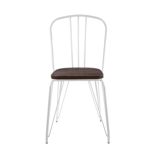 Balts/dabīga toņa gobas masīvkoka pusdienu krēsls District – Premier Housewares-image-2