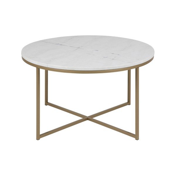 Balts apaļš žurnālgaldiņš ø 80 cm Alisma – Actona-image-1