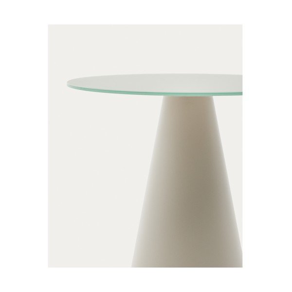 Apaļš sānu galdiņš ar stikla galda virsmu ø 50 cm Wilshire – Kave Home-image-4
