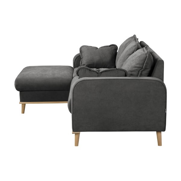 Tumši pelēks stūra dīvāns (kreisais stūris) Beata – Ropez-image-4