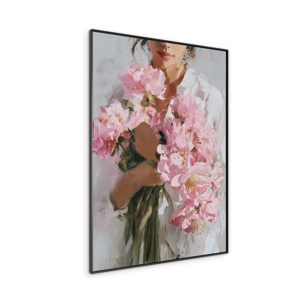 Drukāta glezna ar rāmi/uz audekla 70x100 cm Floral Embrace – Styler-image-4