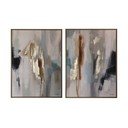 Drukātas/ar rokām krāsotiem elementiem gleznas (2 gab.) ar rāmi/uz audekla 60x80 cm Gallery – Bizzotto