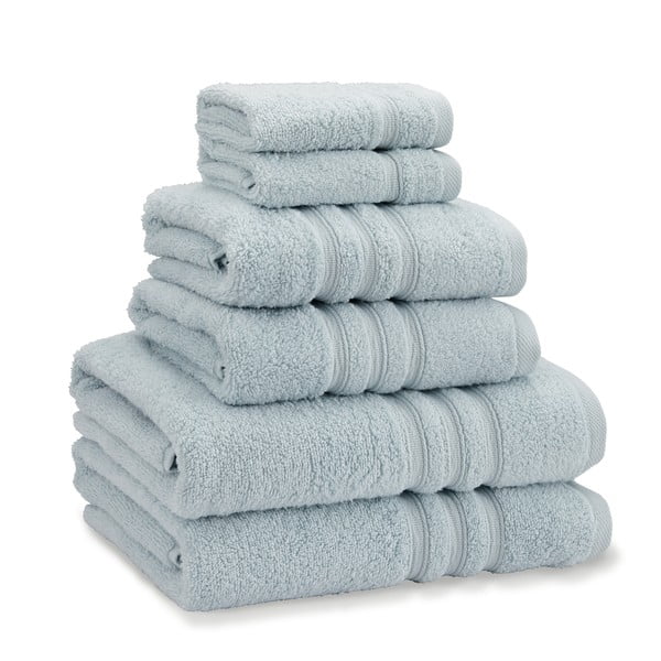 Gaiši zili frotē kokvilnas dvieļi komplektā (6 gab.) Zero Twist – Catherine Lansfield