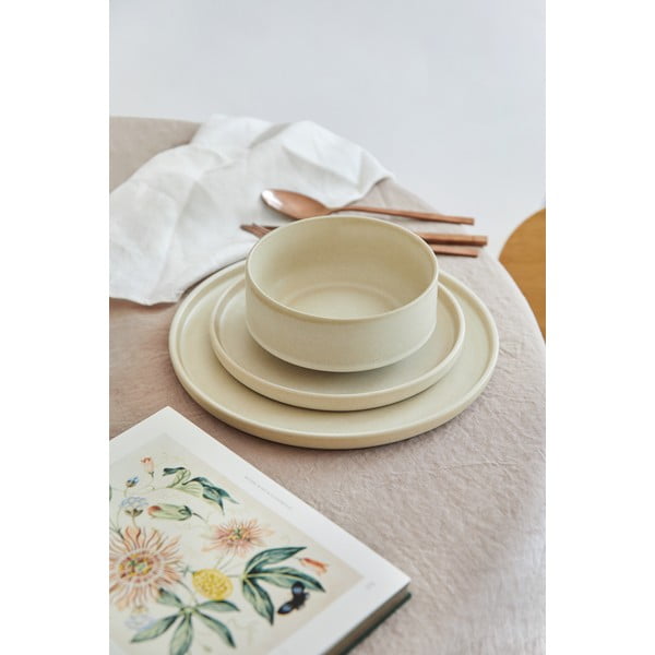 Bēšu keramikas trauku komplekts (12 gab.) Bonami Selection Malia-image-2