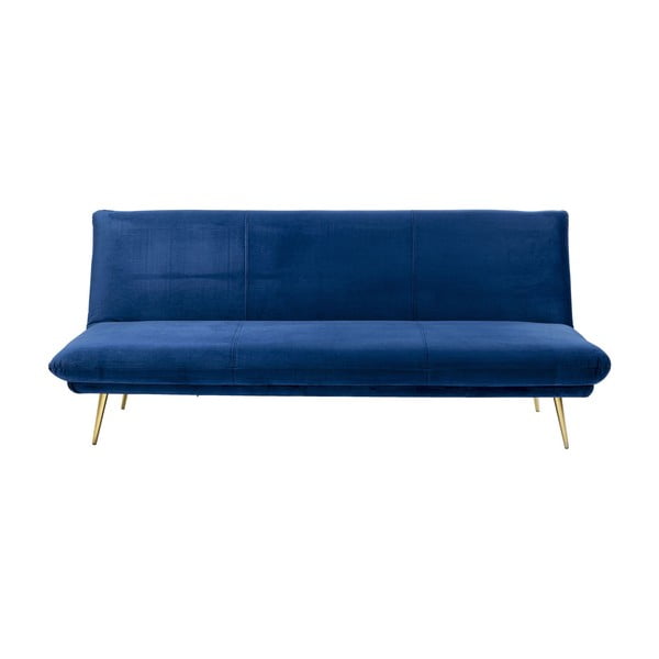 Tumši zils samta dīvāns Kare Design Soda