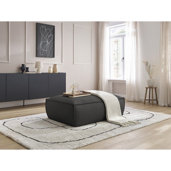 Melns kāju soliņš no ādas imitācijas Boheme – Bobochic Paris-image-1