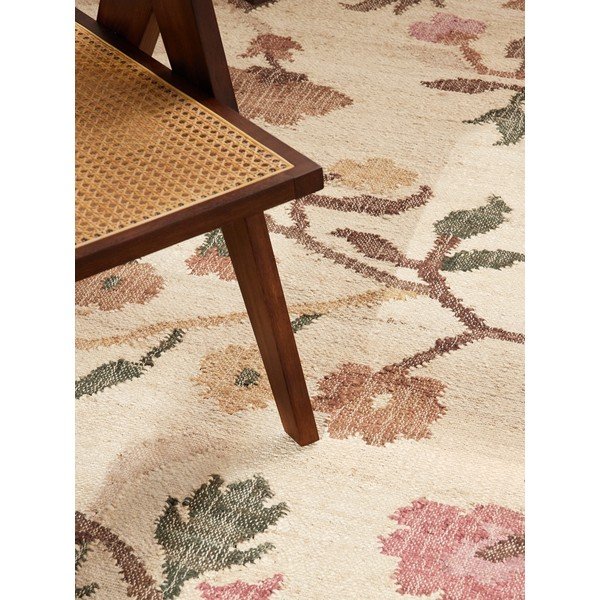 Krēmkrāsas ar rokām darināts džutas paklājs 200x300 cm Roya Violette – Elle Decoration-image-2