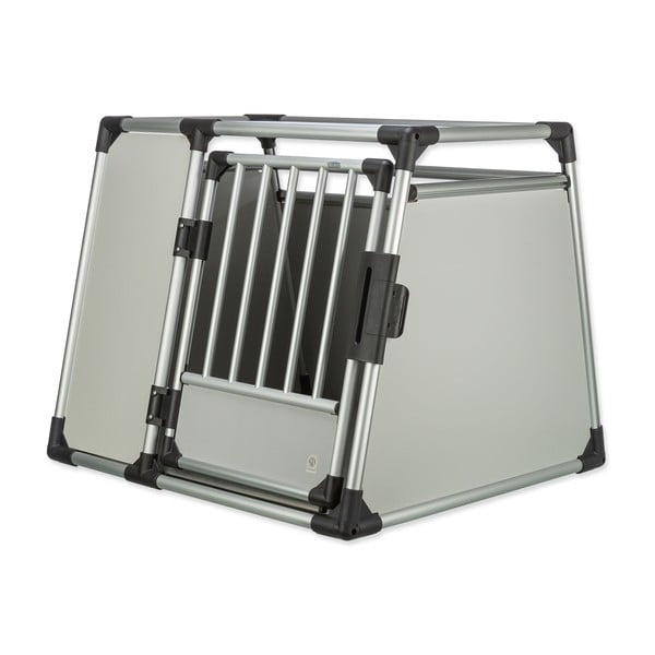 Sudraba krāsas mājdzīvnieku pārvadāšanas būris 75x94 cm Trixie L–XL – Plaček Pet Products