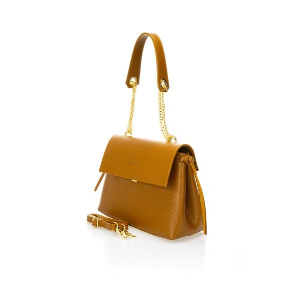 Oranža ādas rokassomiņa Federica Bassi Anna-image-3