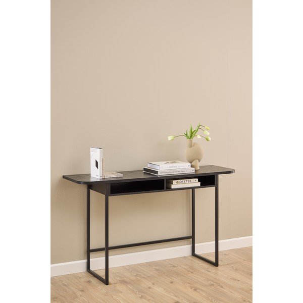 Melns konsoles galds ar oškoka imitāciju 40x140 cm Darlington – Actona-image-1