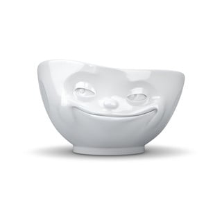 Balta porcelāna bļoda ar smaidīgu seju 58products 