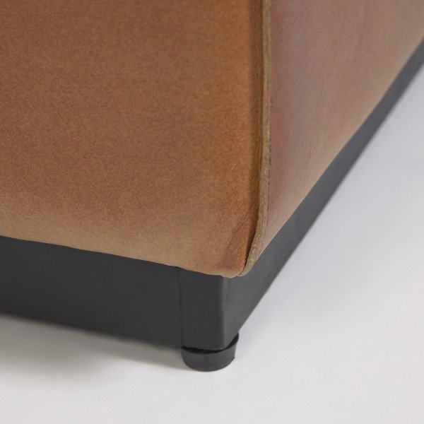 Konjaka brūns ādas kāju soliņš Kave Home Cesia-image-3