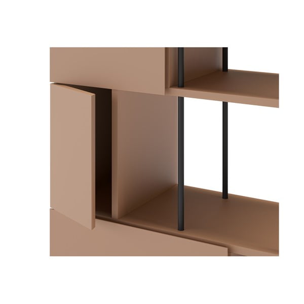 Ķieģeļu sarkans grāmatplaukts 84x175 cm Perla – Marckeric-image-4