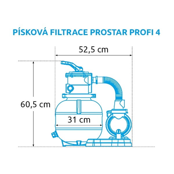 Smilšu filtrs ProStar Profi 6 m3/h – Marimex-image-1