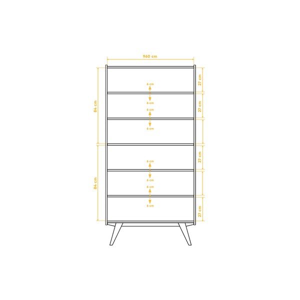 Ozolkoka grāmatplaukts 100x200 cm Retro – The Beds-image-4