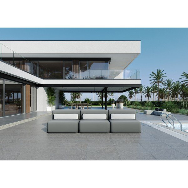 Gaiši pelēks dārza modulārais dīvāns 306 cm Straw – Sit Sit-image-1