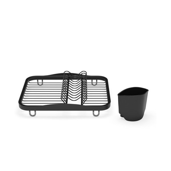Melns tērauda trauku žāvētājs 36x28 cm Sinkin – Umbra-image-4