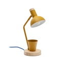 Sinepju dzeltena galda lampa ar metāla abažūru (augstums 37 cm) Katia – Kave Home