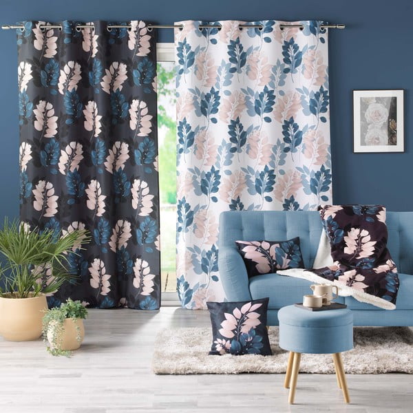 Tumši zils aizkars 140x260 cm Belline – douceur d'intérieur-image-3