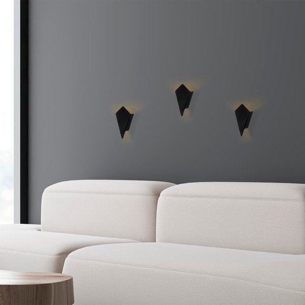 Melna sienas lampa Cut – Opviq lights-image-1