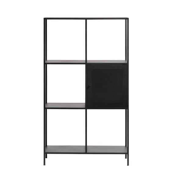 Melns metāla grāmatu plaukts 80x138 cm Malibu – Unique Furniture-image-2