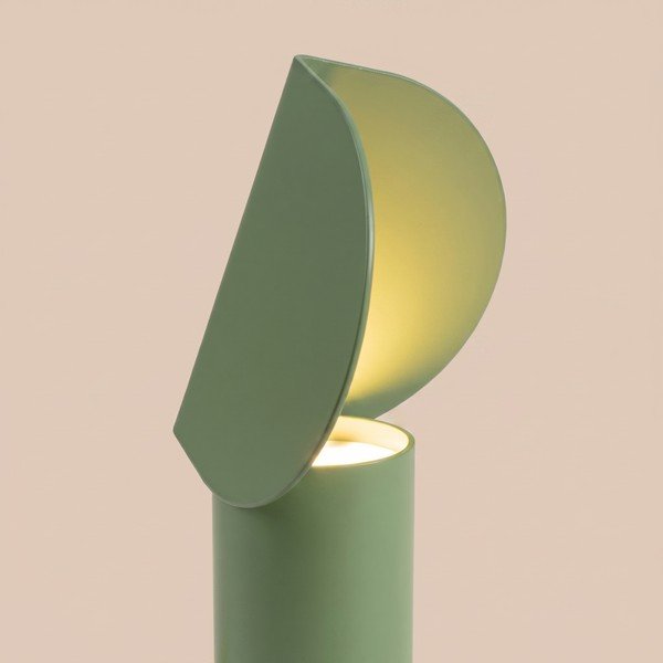 Salvijas zaļa alumīnija LED galda lampa (augstums 15 cm) BISCUIT – Thoro-image-3