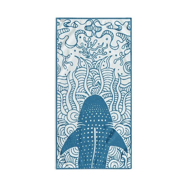 Zils pludmales dvielis 90x180 cm Shark – DecoKing-image-2
