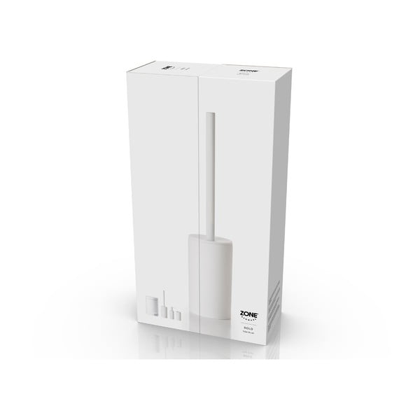 Balta porcelāna tualetes birste Zone Solo White-image-2