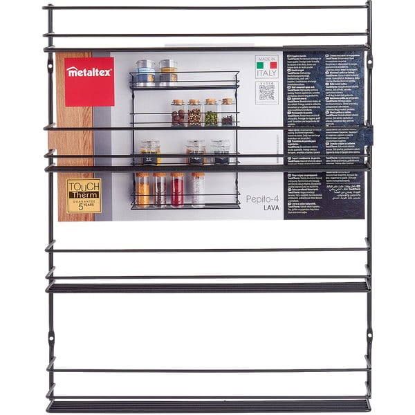 Nerūsējošā tērauda sienas garšvielu organizators – Metaltex-image-3
