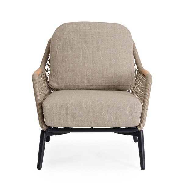 Gaiši brūns metāla dārza atpūtas krēsls Eulero – Bizzotto-image-2