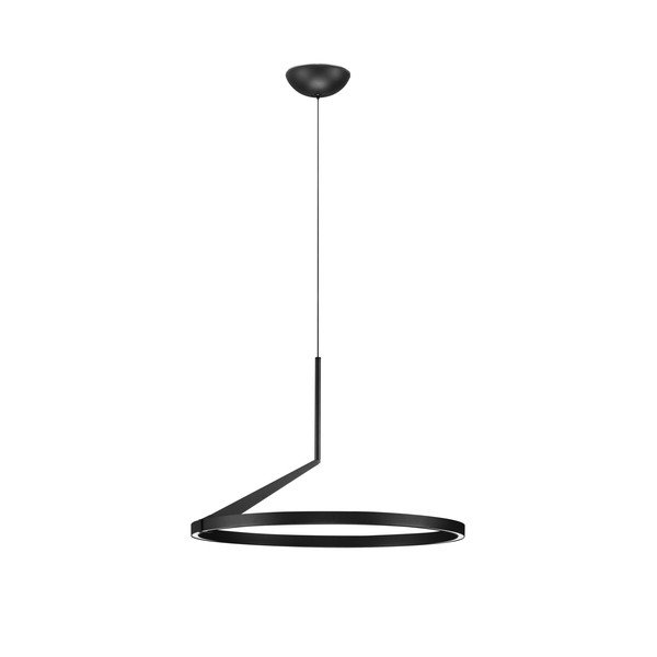 Matēti melna alumīnija LED piekaramā lampa ar regulējamu spilgtumu ø 60 cm Tilia – Nova Luce