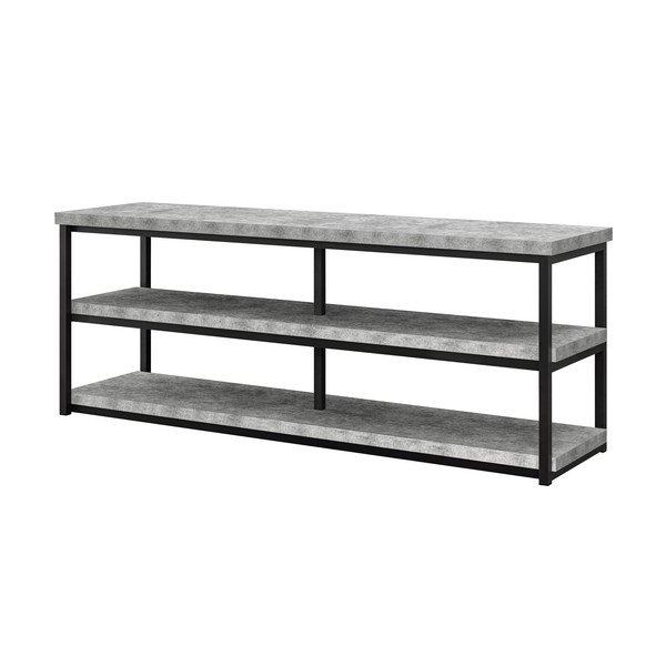 Pelēks TV galdiņš ar betona imitāciju 160x64 cm Ashlar – Støraa-image-2