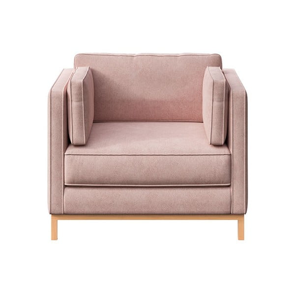 Gaiši rozā samta   atpūtas krēsls Celerio – Ame Yens